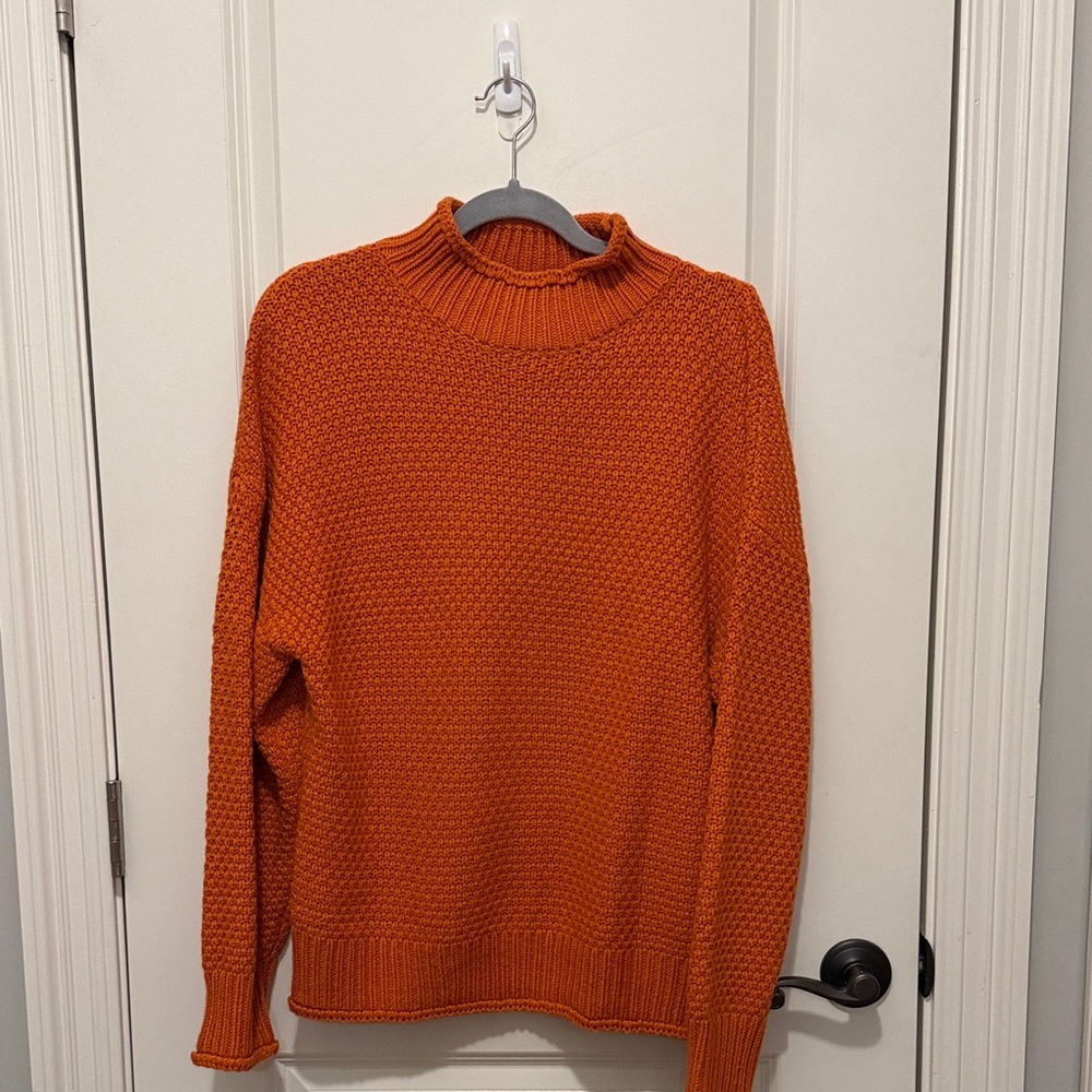 Orange Turtleneck Sweater
